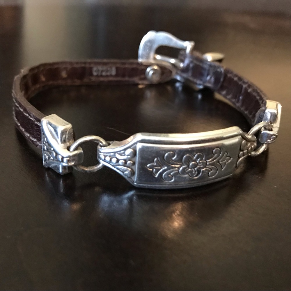 Brighton leather and silver bracelet